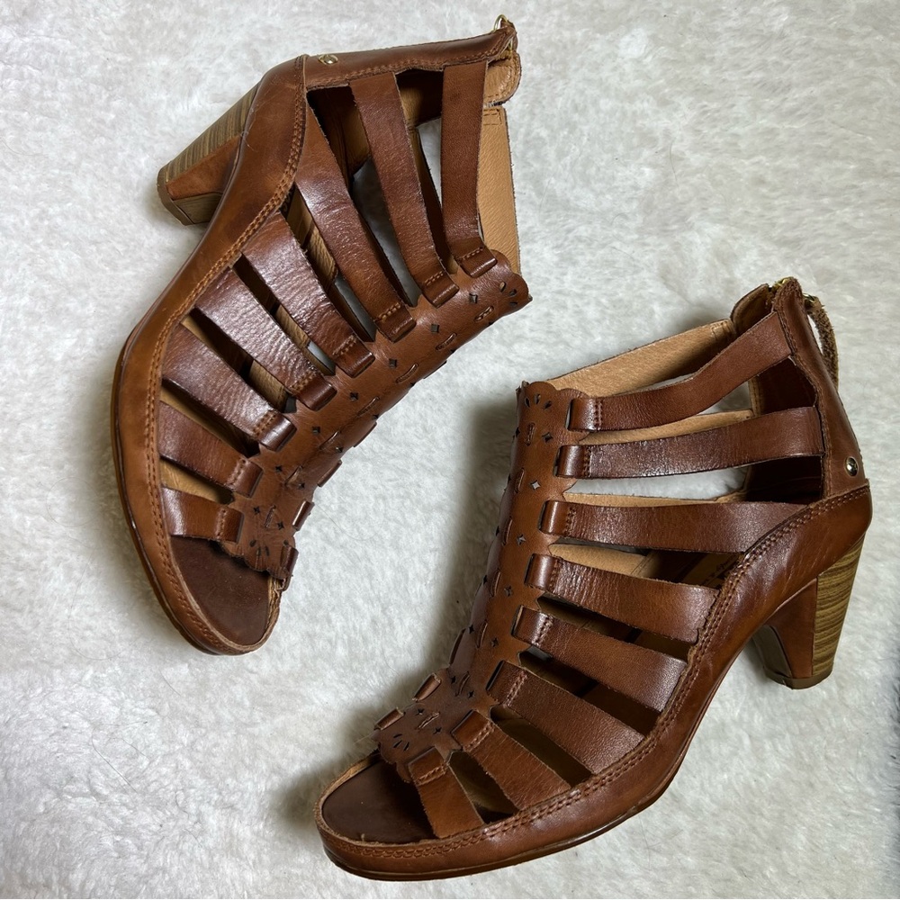 Pikolinos Java Caged Open Toe Gladiator Heel Sand… - image 3